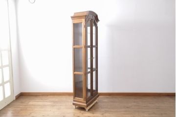 中古　美品　DREXEL HERITAGE(ドレクセルヘリテイジ)　品のある佇まいが魅力的なキュリオケース(定価約62万円)(飾り棚、ガラスショーケース、キャビネット、陳列棚)(R-057450)