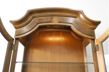 中古　美品　DREXEL HERITAGE(ドレクセルヘリテイジ)　品のある佇まいが魅力的なキュリオケース(定価約62万円)(飾り棚、ガラスショーケース、キャビネット、陳列棚)(R-057450)