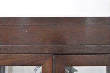 中古　カリモク家具(karimoku)　domani(ドマーニ)　Morganton(モーガントン)　ディスプレイ什器におすすめ!ヒッコリーブラウンのガラスキャビネット(定価約70万円)(ガラスケース、飾り棚、陳列棚)(R-057451)