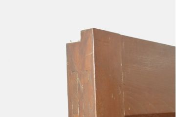 アンティーク建具　大きな金具が存在感抜群!漆の綺麗な格子蔵戸1枚(きつね格子、狐格子、格子戸、マス目、升目、引き戸、玄関戸)(R-057455)