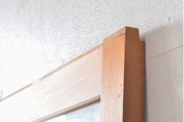 中古　美品　両面ガラス　組子細工が見事な全面組子入りガラス戸2枚セット(引き戸、建具)(R-057460)