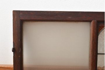 アンティーク建具　日本製　ディスプレイとしてもおすすめ!大正ロマンな雰囲気を高めるステンドグラス明かり取り1枚(明り取り、欄間)(R-057462)