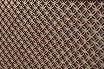 アンティーク建具　和の情緒あふれる、極めて細かい組子欄間1枚(明り取り、明かり取り)(R-057463)