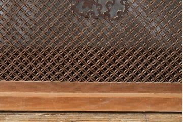 アンティーク建具　和の情緒あふれる、極めて細かい組子欄間1枚(明り取り、明かり取り)(R-057463)