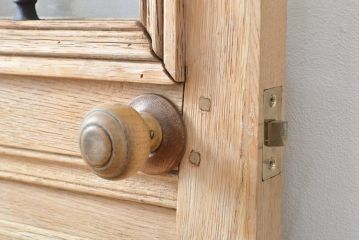 フランスアンティーク　オーク材　アイアンフェンスがお洒落なアクセントになるドア1枚(扉、木製ドア、建具)(R-057465)