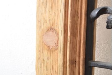 フランスアンティーク　オーク材　アイアンフェンスがお洒落なアクセントになるドア1枚(扉、木製ドア、建具)(R-057465)