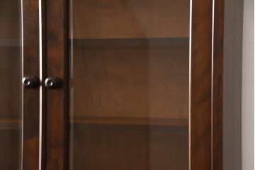 中古　北海道民芸家具　レア!　上品な雰囲気漂う高山式ライティングビューロー(ビューローブックケース、本箱、収納棚、ワークデスク、在宅ワーク、在宅用)(R-057476)