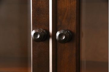 中古　北海道民芸家具　レア!　上品な雰囲気漂う高山式ライティングビューロー(ビューローブックケース、本箱、収納棚、ワークデスク、在宅ワーク、在宅用)(R-057476)