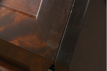 中古　北海道民芸家具　レア!　上品な雰囲気漂う高山式ライティングビューロー(ビューローブックケース、本箱、収納棚、ワークデスク、在宅ワーク、在宅用)(R-057476)