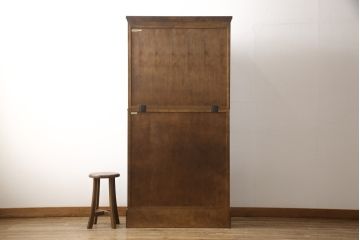 中古　北海道民芸家具　レア!　上品な雰囲気漂う高山式ライティングビューロー(ビューローブックケース、本箱、収納棚、ワークデスク、在宅ワーク、在宅用)(R-057476)