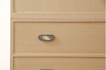 中古　国産　手造り家具　シンプルで取り入れやすい総桐箪笥(並厚、桐たんす、着物箪笥、和タンス、衣装箪笥、引き出し)(R-057478)
