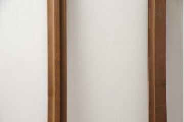 アンティーク建具　インテリア好きさんに人気の銀モールガラス入り!レトロな引き戸1枚(建具、ガラス戸、引き戸)(R-057480)