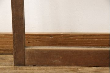 アンティーク建具　インテリア好きさんに人気の銀モールガラス入り!レトロな引き戸1枚(建具、ガラス戸、引き戸)(R-057480)