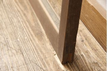 アンティーク建具　インテリア好きさんに人気の銀モールガラス入り!レトロな引き戸1枚(建具、ガラス戸、引き戸)(R-057480)