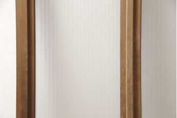 アンティーク建具　インテリア好きさんに人気の銀モールガラス入り!レトロな引き戸1枚(建具、ガラス戸、引き戸)(R-057480)