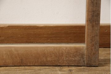 アンティーク建具　インテリア好きさんに人気の銀モールガラス入り!レトロな引き戸1枚(建具、ガラス戸、引き戸)(R-057480)