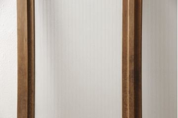 アンティーク建具　インテリア好きさんに人気の銀モールガラス入り!レトロな引き戸1枚(建具、ガラス戸、引き戸)(R-057481)