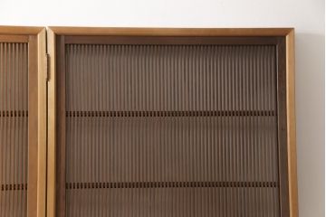 アンティーク建具　上質な和を演出してくれる格子戸リメイク衝立て(パーテーション、つい立て)(R-057482)
