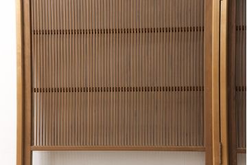 アンティーク建具　上質な和を演出してくれる格子戸リメイク衝立て(パーテーション、つい立て)(R-057482)