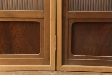 アンティーク建具　上質な和を演出してくれる格子戸リメイク衝立て(パーテーション、つい立て)(R-057482)