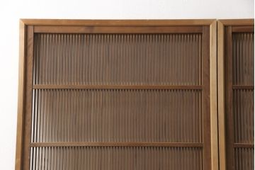 アンティーク建具　上質な和を演出してくれる格子戸リメイク衝立て(パーテーション、つい立て)(R-057482)
