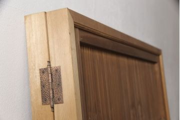 アンティーク建具　上質な和を演出してくれる格子戸リメイク衝立て(パーテーション、つい立て)(R-057482)
