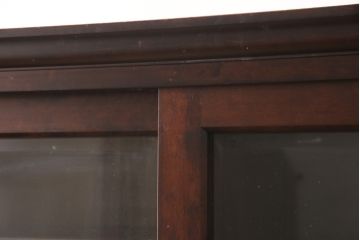 中古　国産民芸　和モダンな雰囲気を醸し出す食器棚(キャビネット、戸棚、収納棚)(R-057488)