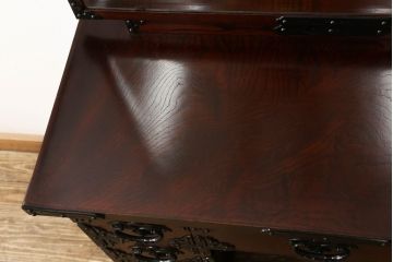 中古　美品　岩谷堂箪笥　和モダンな雰囲気が魅力的なドレッサー+チェアセット(定価約50万円)(鏡台)(R-057492)