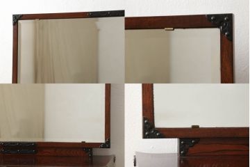 中古　美品　岩谷堂箪笥　和モダンな雰囲気が魅力的なドレッサー+チェアセット(定価約50万円)(鏡台)(R-057492)