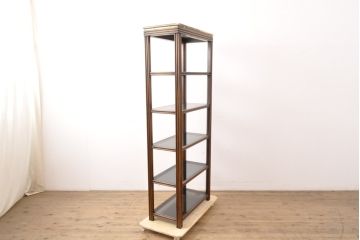 中古　美品　バロッサバレンティ(VARO,S.A. VALENTI)　高級感ただようオープンシェルフ(定価約55万円)(飾り棚、オープンラック、陳列棚)(R-057495)
