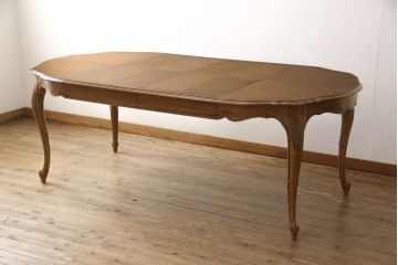 中古　美品　DREXEL HERITAGE(ドレクセルヘリテイジ)　気品あふれる佇まいが美しいダイニングテーブル(定価約77万円)(エクステンションテーブル)(R-057500)
