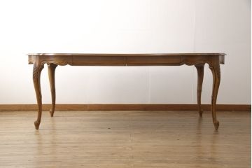 中古　美品　DREXEL HERITAGE(ドレクセルヘリテイジ)　気品あふれる佇まいが美しいダイニングテーブル(定価約77万円)(エクステンションテーブル)(R-057500)