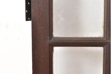 アンティーク建具　希少デザイン!ドアノブのお洒落なフォルムにも注目!ユニークなステンドグラス入りドア1枚(扉、ガラスドア)(R-057504)