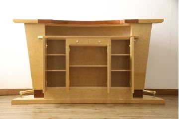 超美品!　新品同様　松創　モダンで品のある佇まいが美しいバーカウンターセット(定価約250万円)(カウンターテーブル)(R-057508)