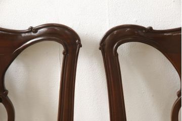 中古　美品　IDC大塚家具取り扱い　アメリカ高級家具　COUN CILL(カウンシル)(カンセル)　マホガニー材　ダイニングチェア4脚セット(4脚定価 約32万円)(椅子、イス)(R-057510)