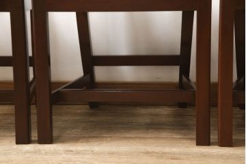 中古　美品　IDC大塚家具取り扱い　アメリカ高級家具　COUN CILL(カウンシル)(カンセル)　マホガニー材　ダイニングチェア4脚セット(4脚定価 約32万円)(椅子、イス)(R-057510)