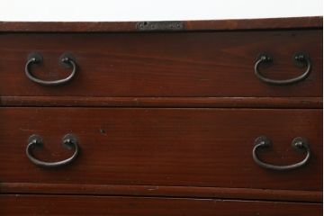 和製アンティーク　杉材　漆塗り　和モダンなお部屋づくりにオススメの庄内小箪笥(時代箪笥、和たんす、収納箪笥、引き出し)(R-057528)