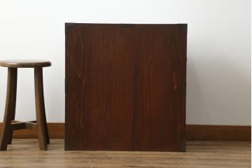 和製アンティーク　杉材　漆塗り　和モダンなお部屋づくりにオススメの庄内小箪笥(時代箪笥、和たんす、収納箪笥、引き出し)(R-057528)