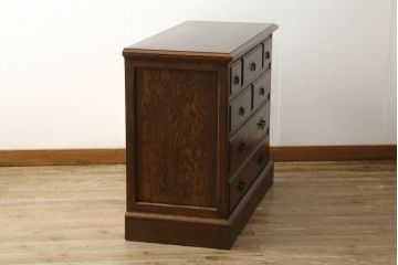 中古　美品　インテリアえぞ(EZO)製　クラシカルな雰囲気ただようチェスト(引き出し、洋服タンス、衣装タンス)(R-057529)