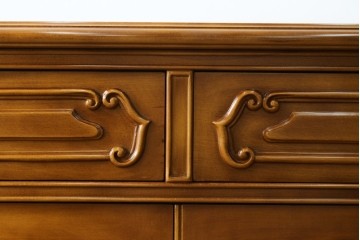 中古　美品　六本木アピス(APIS)取り扱い　イタリア最高級家具　気品あふれる象嵌入りサイドボード　定価約80万円　(R-057530)