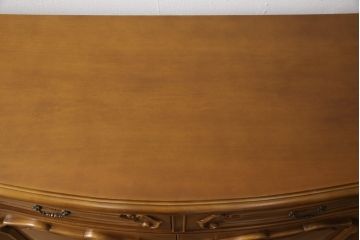 中古　美品　六本木アピス(APIS)取り扱い　イタリア最高級家具　気品あふれる象嵌入りサイドボード(定価約80万円)(コンソールキャビネット、戸棚、収納棚)(R-057530)