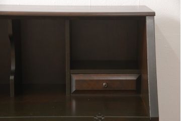 中古　北海道民芸家具　上質な作りが魅力のライティングビューロー(机、在宅ワーク、在宅用引き出し、ワークデスク)(定価約34万円)(R-057531)
