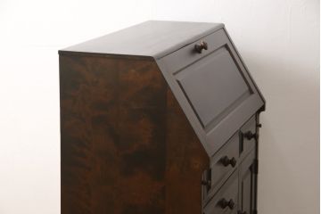 中古　北海道民芸家具　上質な作りが魅力のライティングビューロー(机、在宅ワーク、在宅用引き出し、ワークデスク)(定価約34万円)(R-057531)