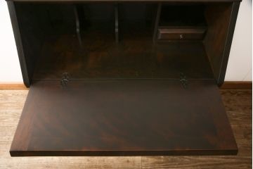 中古　北海道民芸家具　上質な作りが魅力のライティングビューロー(机、在宅ワーク、在宅用引き出し、ワークデスク)(定価約34万円)(R-057531)