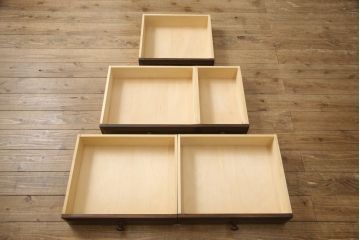 中古　北海道民芸家具　上質な作りが魅力のライティングビューロー(机、在宅ワーク、在宅用引き出し、ワークデスク)(定価約34万円)(R-057531)