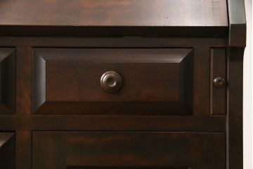 中古　北海道民芸家具　上質な作りが魅力のライティングビューロー(机、在宅ワーク、在宅用引き出し、ワークデスク)(定価約34万円)(R-057531)