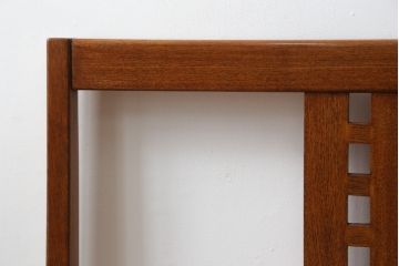 中古　美品　ニレ材　たっぷり収納スペース付きで使い勝手抜群の2人掛けベンチ(二人掛けベンチ、長椅子、板座)(R-057538)