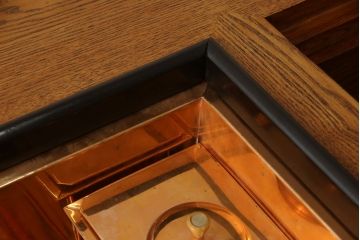 中古　美品　ニレ材　木の温もりを存分に感じられる囲炉裏テーブル(ダイニングテーブル、木製火鉢)(R-057539)