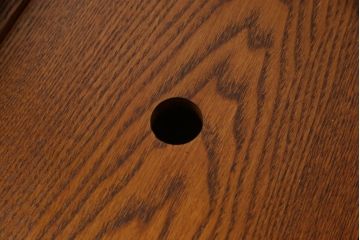 中古　美品　ニレ材　木の温もりを存分に感じられる囲炉裏テーブル(ダイニングテーブル、木製火鉢)(R-057539)