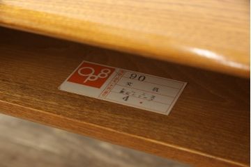 中古　最高級!指物工芸家具　駿河工芸　総欅(ケヤキ)無垢材　品を感じさせる佇まいが魅力的な文机(座机、ローテーブル、センターテーブル)(R-057550)